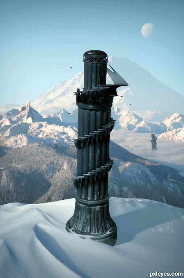 Creation of Mountain Towers: Final Result